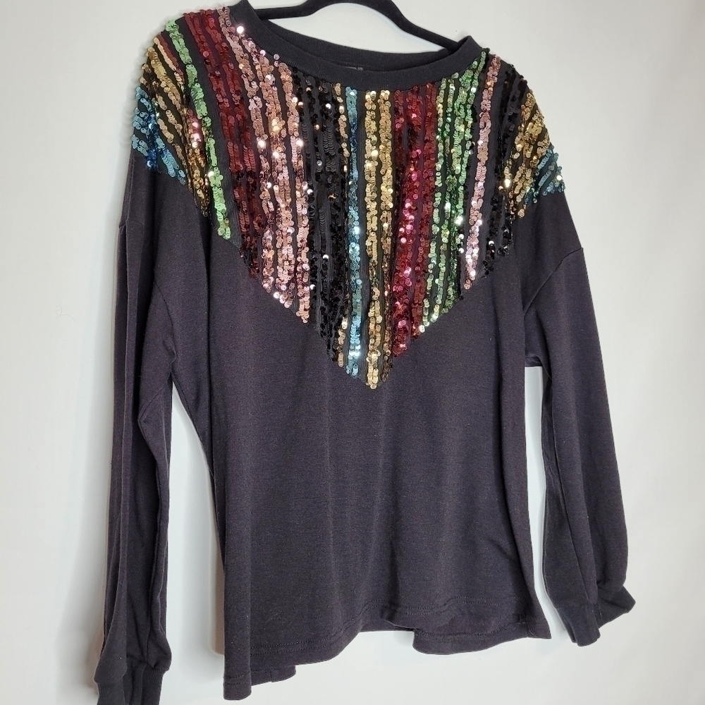 SHEIN Crew Neck Sequin Sweater - Picture 8 of 12